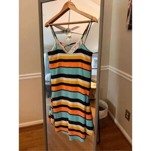 Collective Concepts Striped Shift Dress Medium